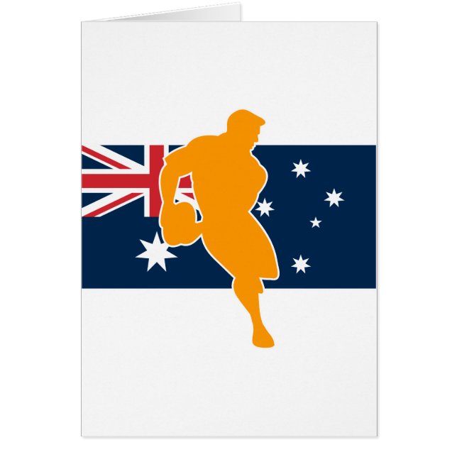rugbyspeler vlag australië (Voorkant)