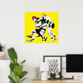 Rugbyspelers - Rugby Schilderkunst Afdruk Poster (Thuiskantoor)