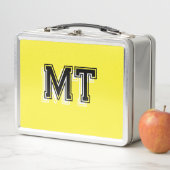 Rugbytas met monogram Geel voor terug naar school (In situ)