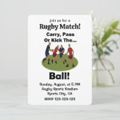 Rugbywedstrijd Dragen Passen Of Ttrap De Bal Sport Kaart (Staand voorkant)
