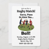 Rugbywedstrijd Dragen Passen Of Ttrap De Bal Sport Kaart (Voorkant)