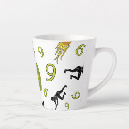 Rugbywedstrijden zijn aan de gang latte mok