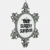 Rugchirurgie Tin Sneeuwvlok Ornament (Links)