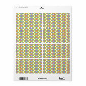 Rugcirkels patroon etiket (Full Sheet)