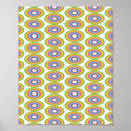 Rugcirkels patroon poster (Voorkant)