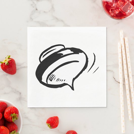 Rugdraaien bovenaan servet