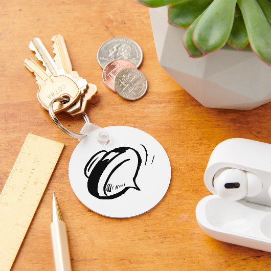 Rugdraaien bovenaan sleutelhanger