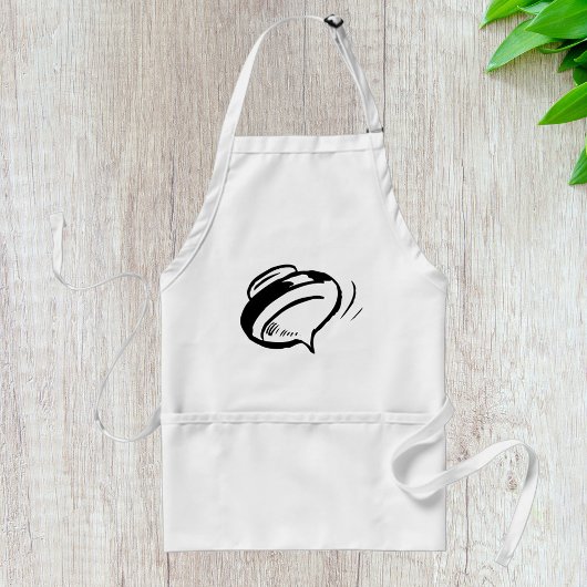 Rugdraaien bovenaan standaard schort