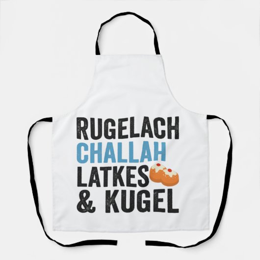 Rugelach Challah Latke & Kugel Funny Hanukkah Food Schort (Voorkant)