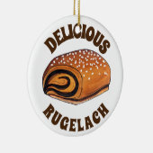 Rugelach Joodse Poolse crescent Roll Pastry Bakery Keramisch Ornament (Rechts)