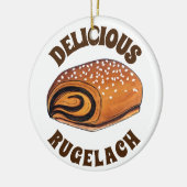 Rugelach Joodse Poolse crescent Roll Pastry Bakery Keramisch Ornament (Links)