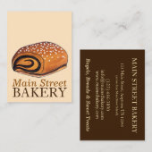 Rugelach Joodse Poolse crescent Roll Pastry Bakery Visitekaartje (Voorkant / Achterkant)