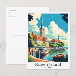 Rugen Island Duitsland Vintage Travel Illustratie Briefkaart