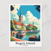Rugen Island Duitsland Vintage Travel Illustratie Briefkaart (Voorkant)
