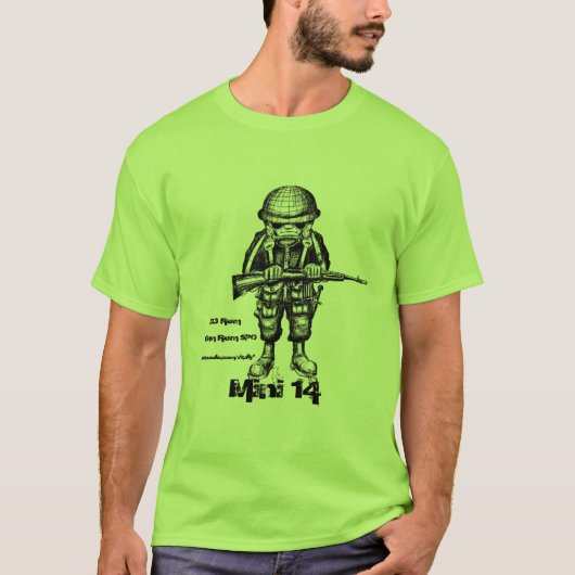 Ruger mini 14 coole militaire T-shirt design (Voorkant)