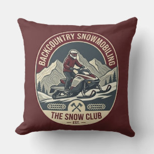 Ruggeberg Sneeuwscooter Avonturen Badge Kussen