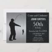 Rugged Adult Vist Birthday Uitnodiging (Voorkant)