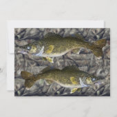 Rugged Adult Walleye Vissen Camo Verjaardag Kaart (Achterkant)