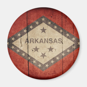Rugged Arkansas Flag Magneet