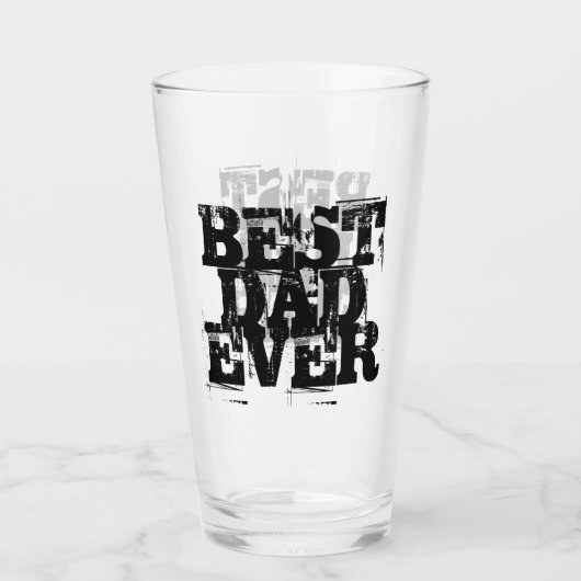 Rugged beste vader ooit glas (Achterkant)