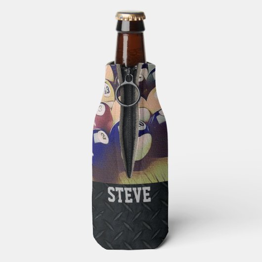 Rugged Billiards Name Beer Cooler (Fles Achterkant)