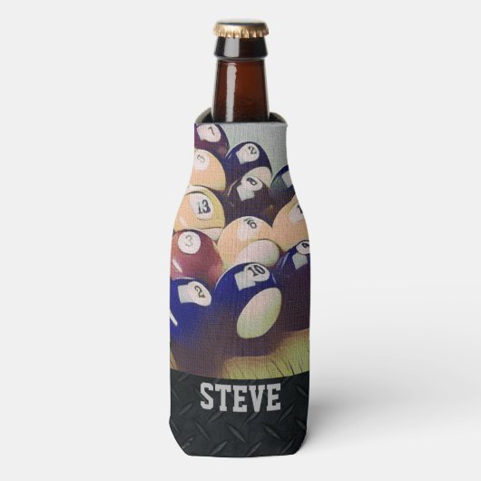 Rugged Billiards Name Beer Cooler (Fles Voorkant)