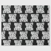Rugged Black Best Pap Ever Typography Cadeaupapier (Vlak)