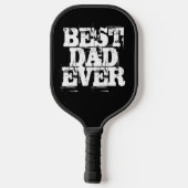 Rugged Black Best Pap Ever Typography Pickleball Paddle (Achterkant)