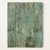 Rugged Blue Planks Planner Notitieboek (Achterkant)