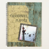 Rugged Blue Planks Planner Notitieboek (Voorkant)