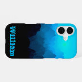 Rugged Blue Smokey Mountains met Robuuste naam iPhone 16 Hoesje (Achterkant horizontaal)