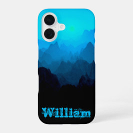 Rugged Blue Smokey Mountains met Robuuste naam iPhone 16 Hoesje