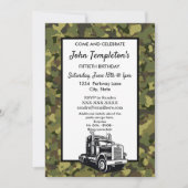 Rugged Camo Truck Driver Camo Cool Verjaardag Kaart (Voorkant)