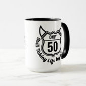 Rugged Custom Milestone Verjaardag Embleem Mok (Voorkant rechts)