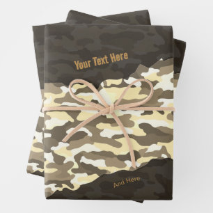 Rugged Desert Camouflage gepersonaliseerd Inpakpapier Vel