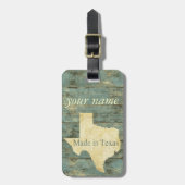 Rugged Distress Old Planks Texas Bagagelabel (Voorkant verticaal)