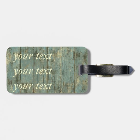 Rugged Distress Old Planks Texas Bagagelabel (Achterkant horizontaal)