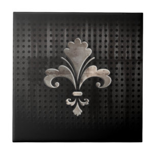 Rugged Fleur de lis Tegeltje