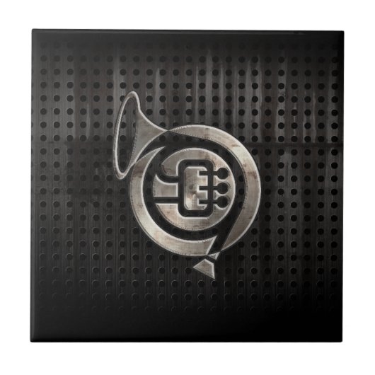 Rugged French Horn Tegeltje (Voorkant)