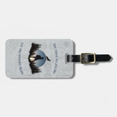 Rugged Hiking Blue Gray Topography Wilderness Bagagelabel (Voorkant horizontaal)