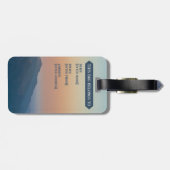 Rugged Hiking Blue Gray Topography Wilderness Bagagelabel (Achterkant horizontaal)