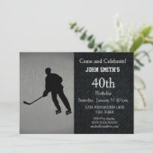 Rugged Hockey verjaardagsfeest uitnodigingen (Staand voorkant)