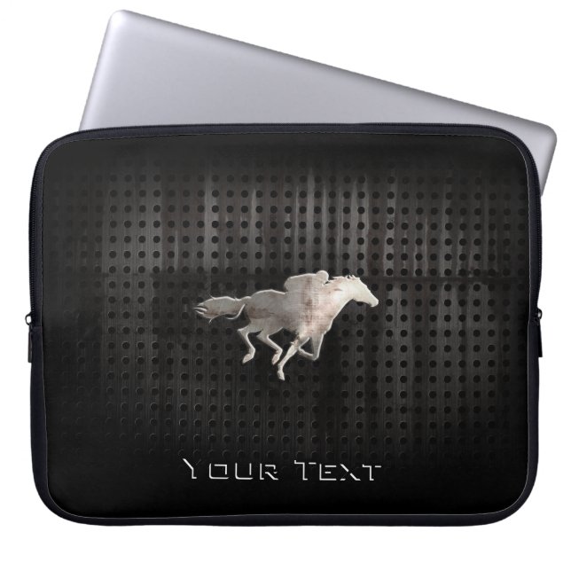 Rugged Horse Racing Laptop Sleeve (Voorkant)