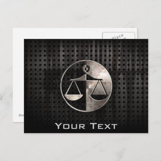 Rugged Justice Scales Briefkaart (Voorkant / Achterkant)