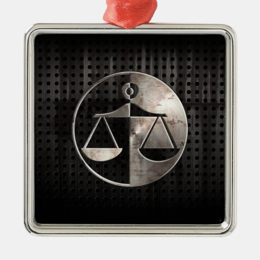 Rugged Justice Scales Metalen Ornament (Voorkant)