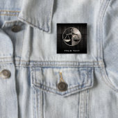 Rugged Justice Scales Vierkante Button 5,1 Cm (In situ)