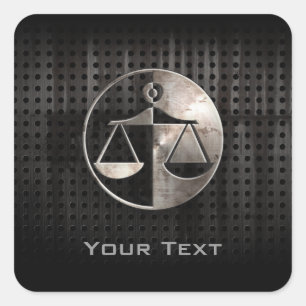 Rugged Justice Scales Vierkante Sticker
