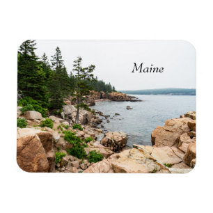 Rugged Maine kust in Acadia National Park Magneet