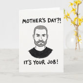 Rugged Man Moederdag Kunstkaart Kaart (Gele Bloem)