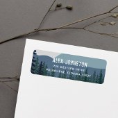 Rugged Mountain Range Return Address Etiket